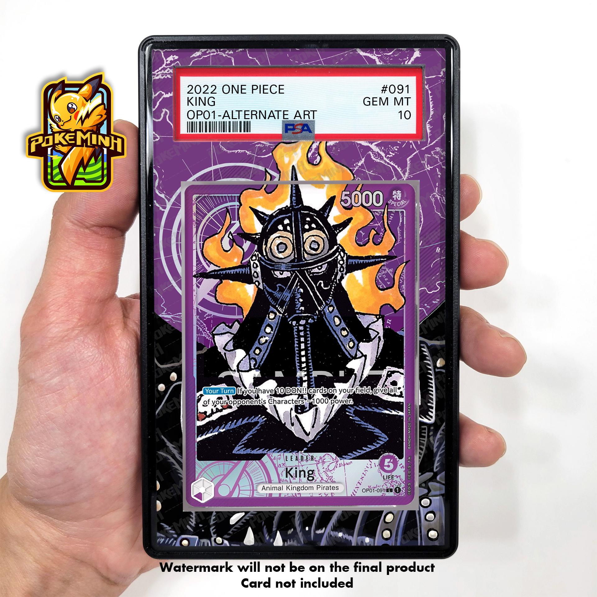 King OP01-091 Leader Alternate Art Custom One Piece Graded Display