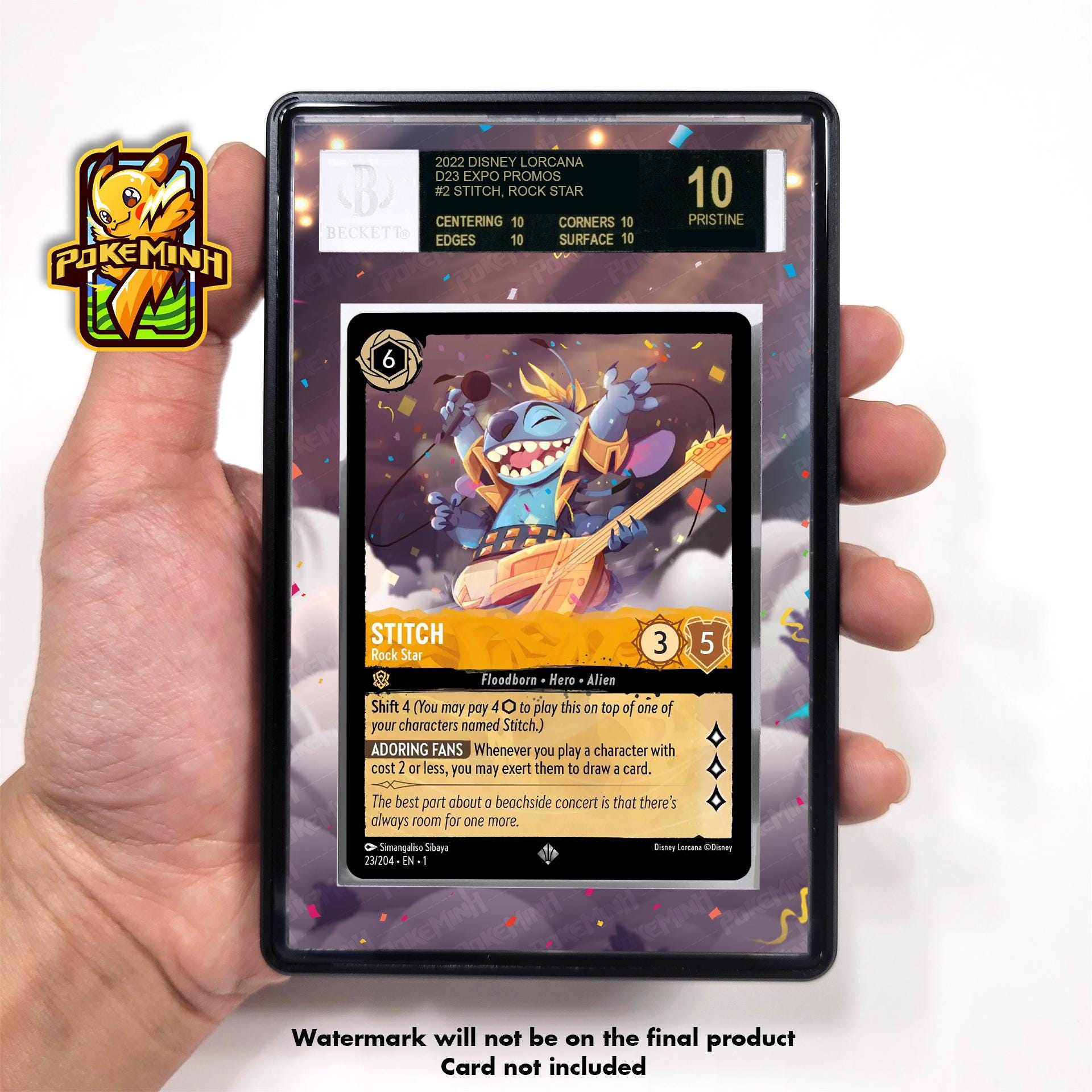 PSA10Disney Lorcana スティッチ #30 381 Stitch - Rock Star (Store Championship) - [Foil, Enchanted, Graded