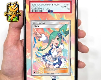 Lisia Full Art Trainer Custom Pokemon Graded Display Case