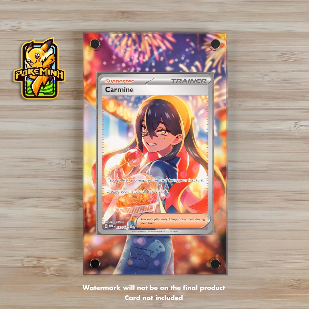 Carmine Special Art Rare (SAR) Custom Pokemon Display Case - Etsy