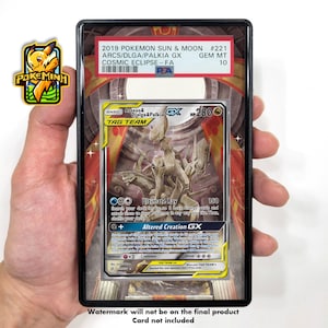 Arceus Dialga Palkia GX, art alternatif personnalisé, vitrine graduée Pokemon