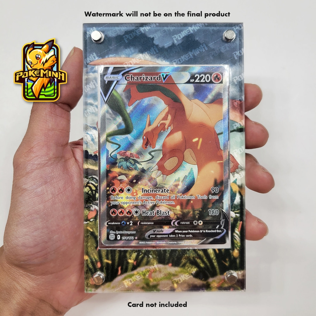 25 CARD POKEMON CARD DISPLAY. CAN BE CUSTOMIZED TO FIT ANY SIZE CASE!  QUALITY!!