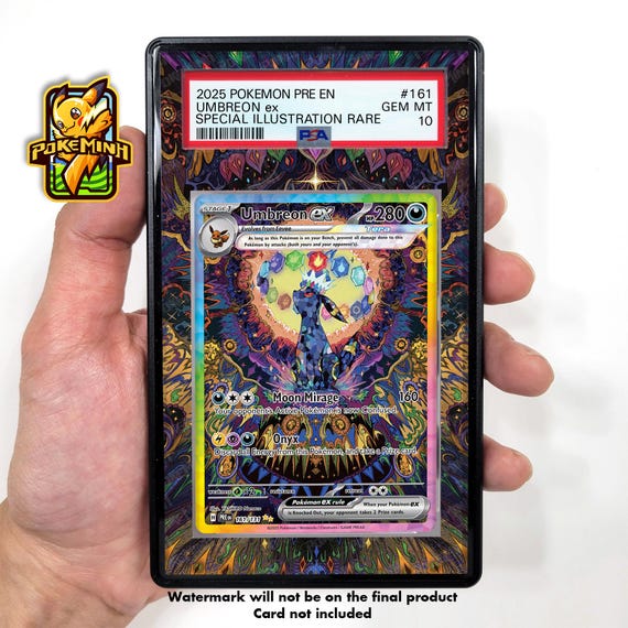 Umbreon Tera EX SAR SIR Custom Pokemon Graded Display Case