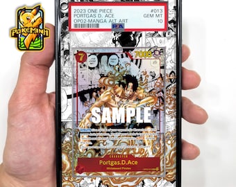 Portgas D. Ace Manga Custom One Piece PSA BGS CGC Display Case