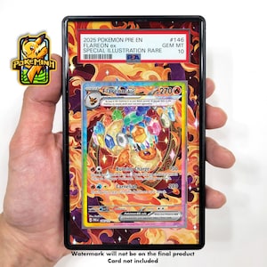 Flareon Tera EX SAR SIR Vitrine graduée Pokemon personnalisée