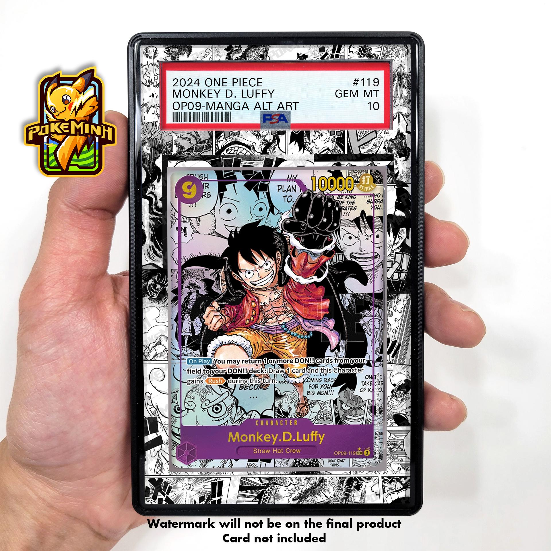 Monkey D. Luffy OP09-119 Manga Custom One Piece Graded Display