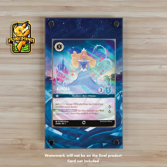 aurora lorcana card Disney TCG: The First Chapter Briar Rose 138/204 Cmn & Disney Pin Dreaming Guardian Shift 3 (You may pay 3 Ink to play this on top of one of your characters named Aurora.)[ Protective Embrace] Your other characters gain Ward Aurora combo a challenge without