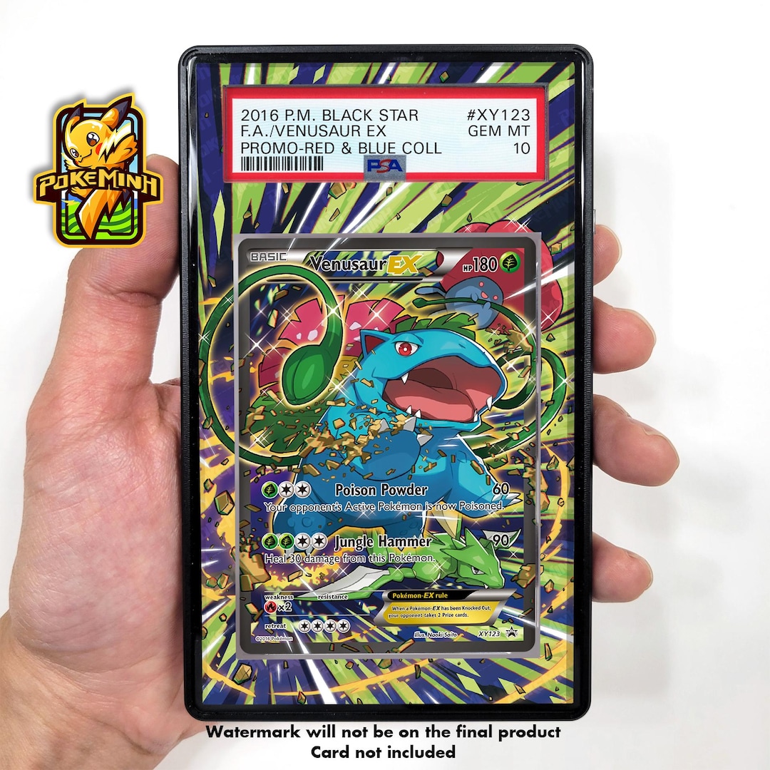 Venusaur EX XY123 Promo Custom Pokemon Graded Display Case - Etsy Venusaur EX XY123 Promo Custom Pokemon Graded Display Case - Etsy