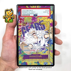 Monkey D. Luffy Alternate Art Custom One Piece Graded Vitrine