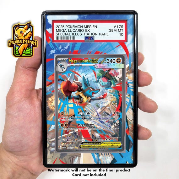 Mega Lucario EX SAR Custom Pokemon Graded Display Case - Etsy
