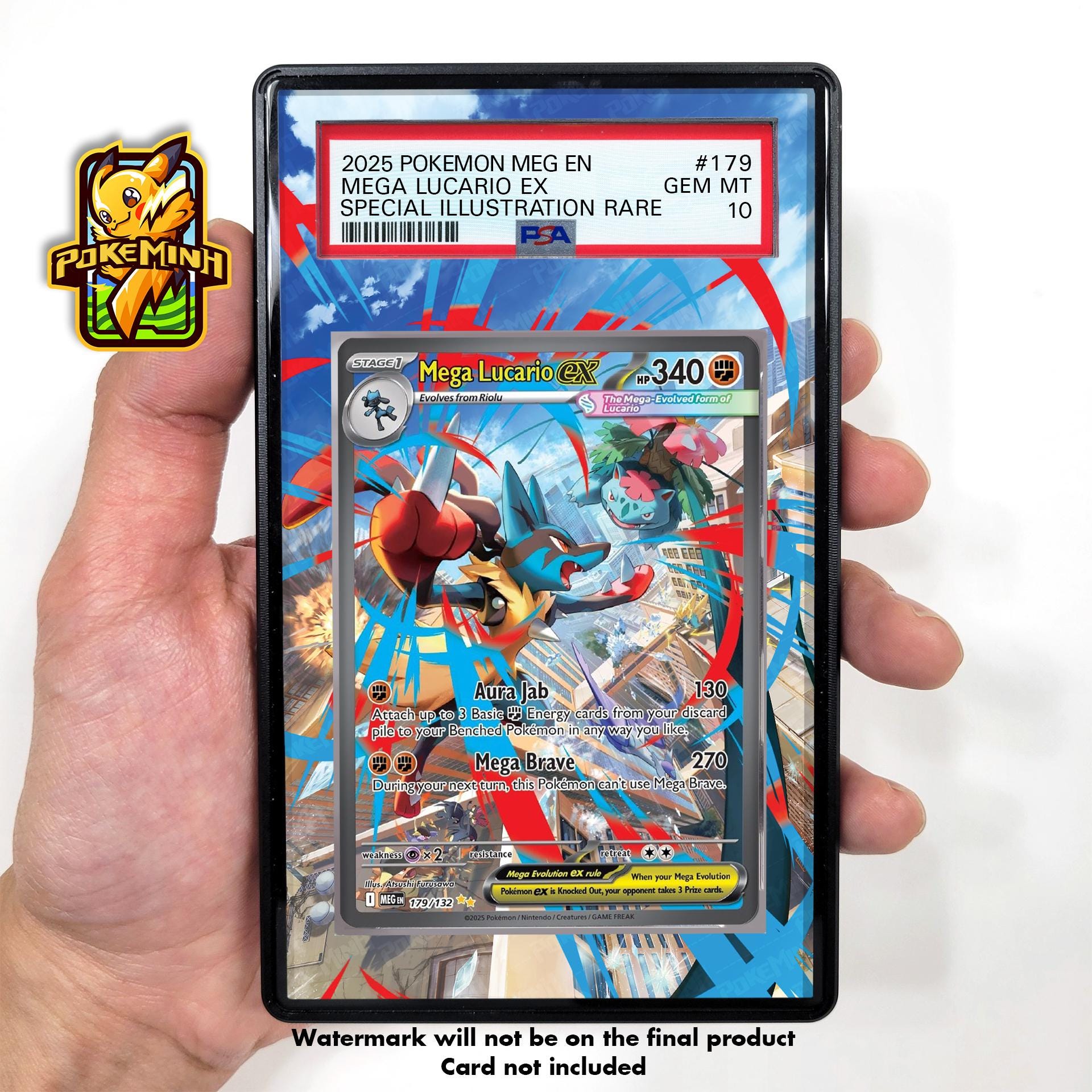 Mega Lucario EX SAR Custom Pokemon Graded Display Case - Etsy