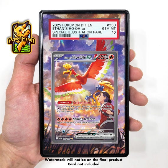 Ethan's Ho-oh EX SAR Custom Pokemon Graded Card Display Case - Etsy