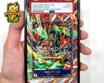 Zoro OP01-025 Flagship Promo Custom One Piece Graded Display Case