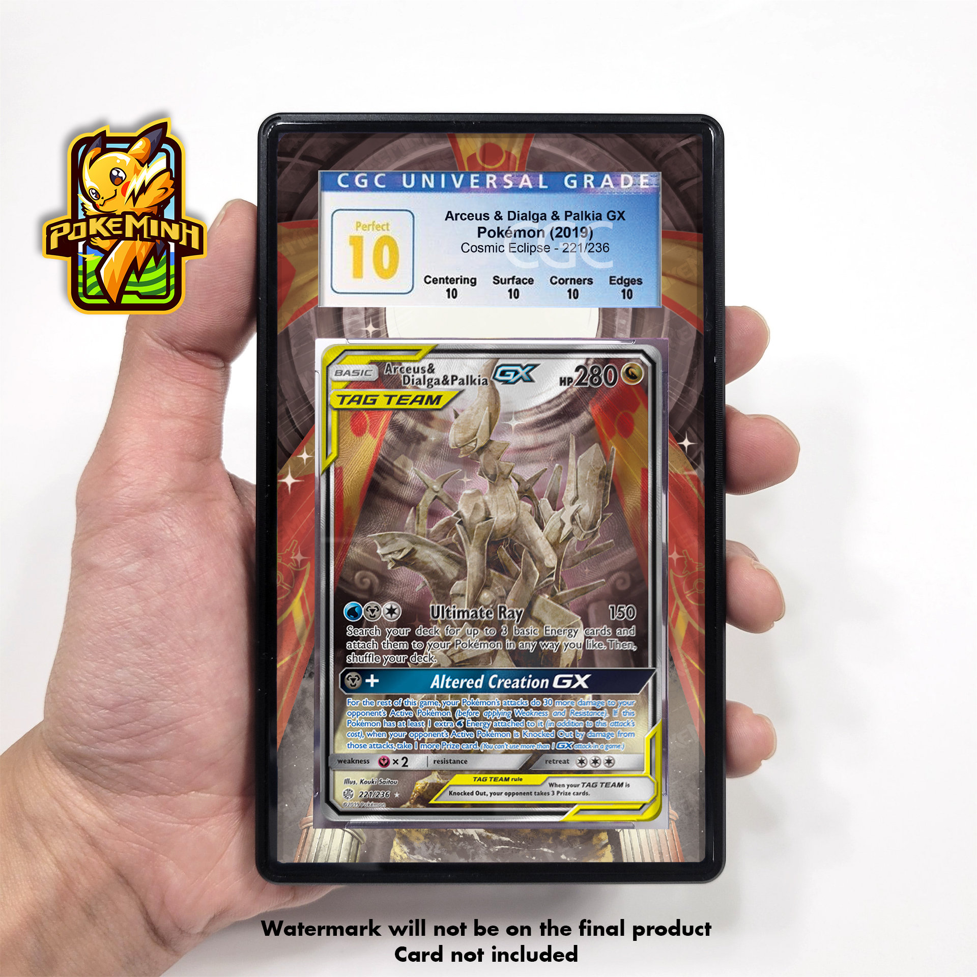 Arceus Dialga Palkia GX Alternate Art Custom Pokemon Graded