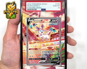 Sylveon V Alternate Art Custom Pokemon Graded Display Case
