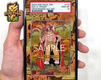 Gol D. Roger OP09-118 Manga Manga Custom One Piece Estuche de exhibición calificado