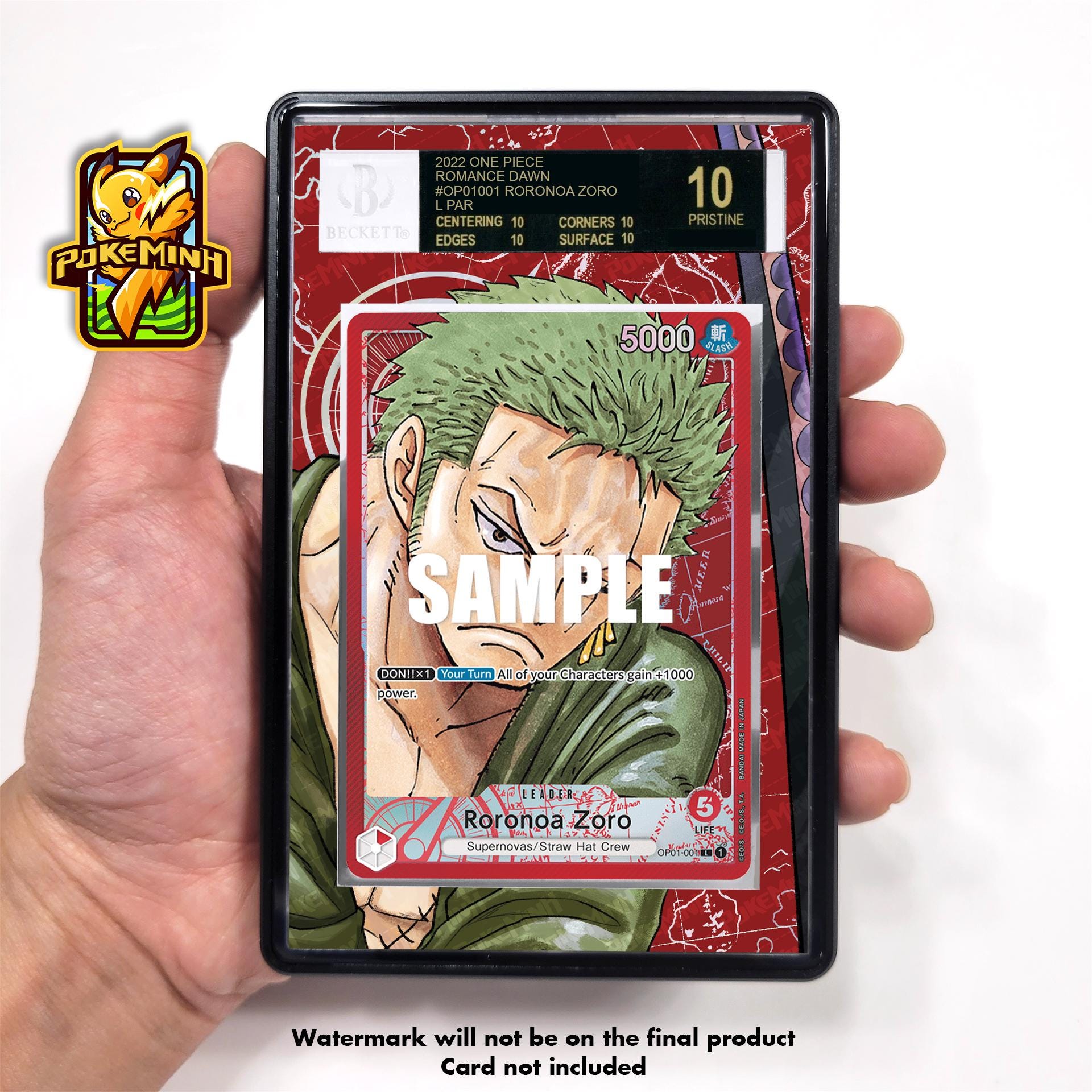 19.mono様　オーダー Zoro OP01-001 Leader Alternate Art Custom One Piece Graded Display