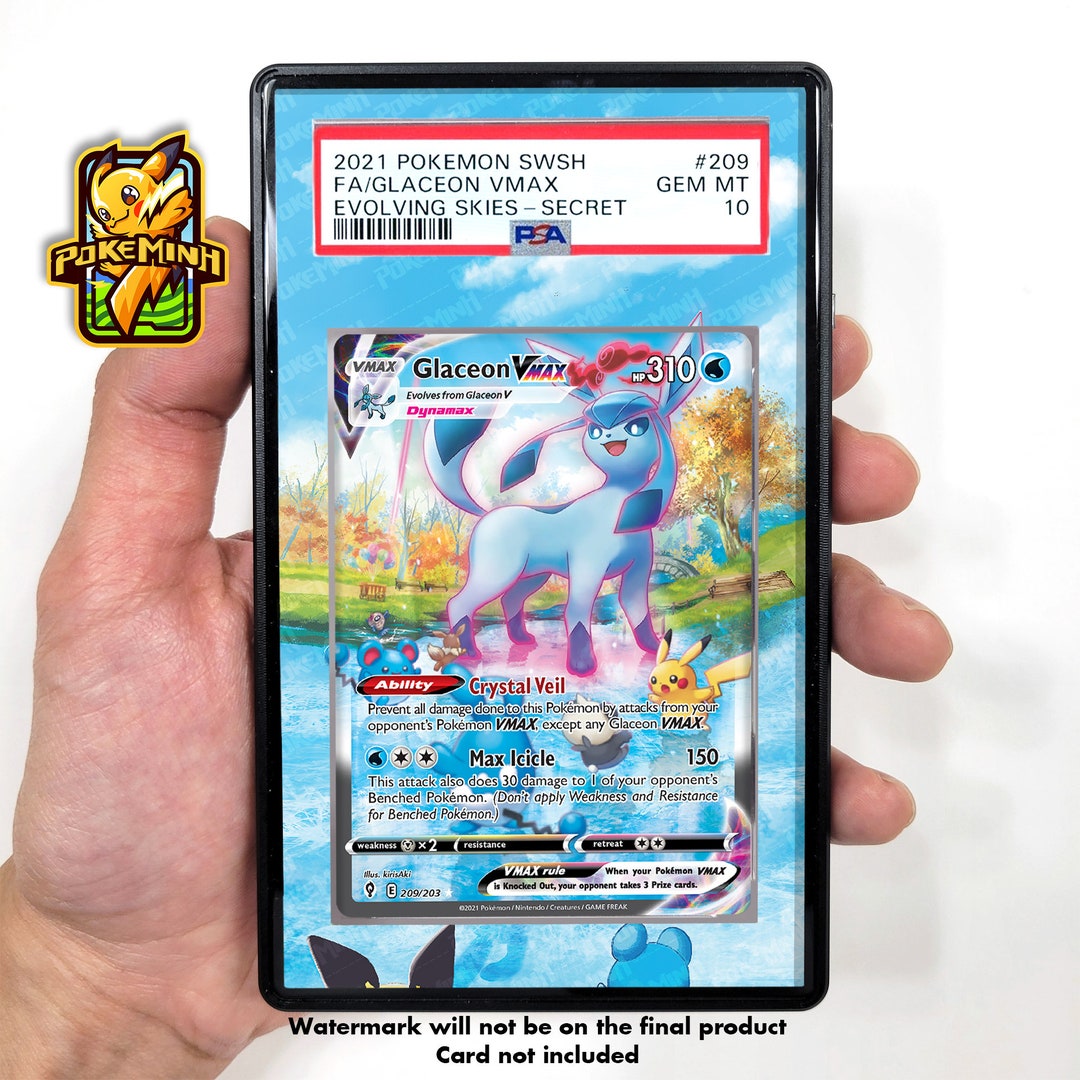 Glaceon VMAX Alternate Art Custom Pokemon Graded Display Case - Etsy