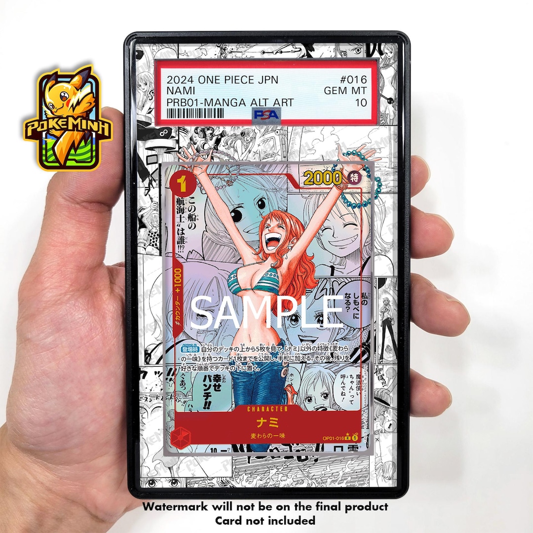 Nami OP01-16 Manga Custom One Piece Graded Display Case - Etsy