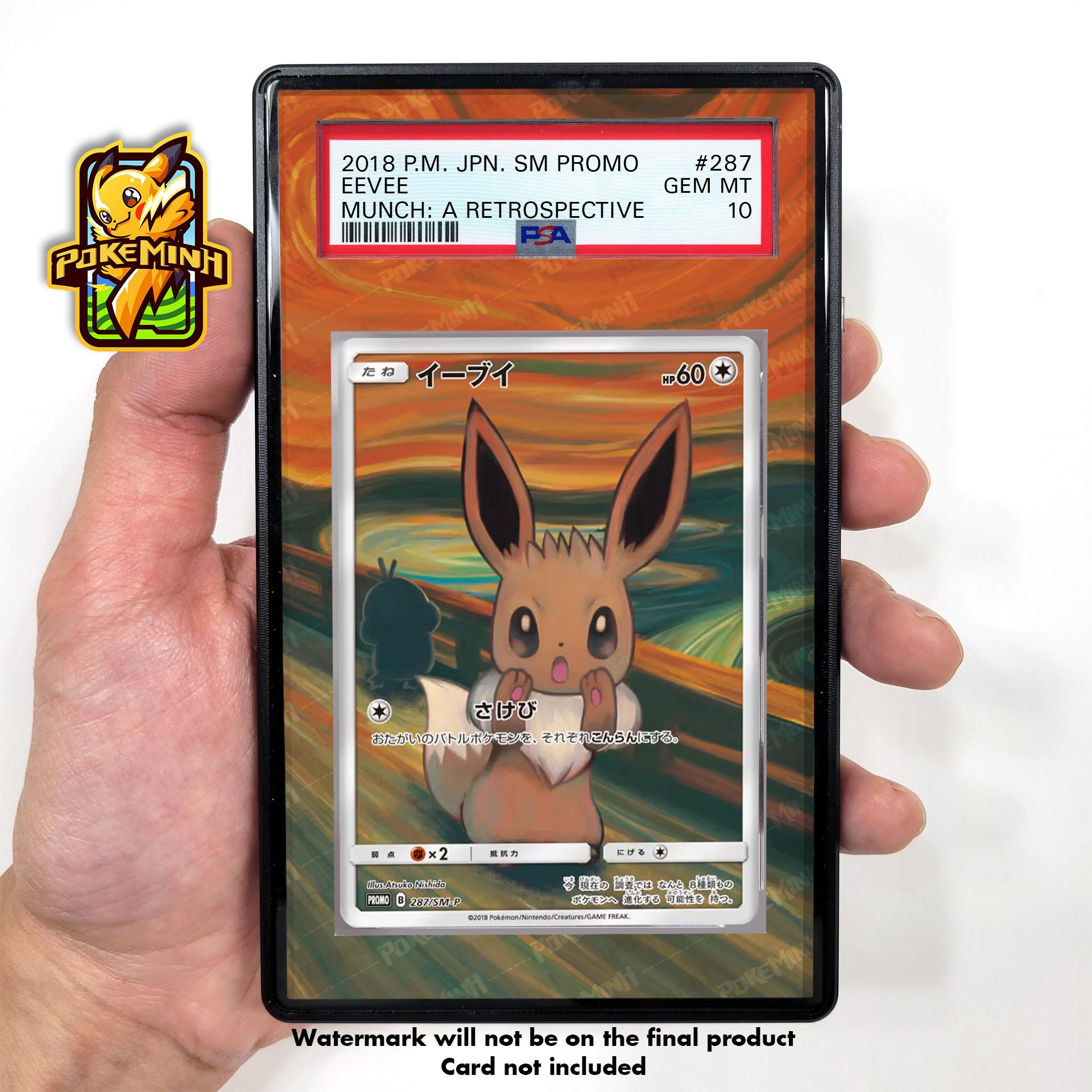 Eevee Scream Munch Promo 287 SM-P Custom Pokemon Graded Card