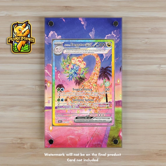 Alolan Exeggutor Tera EX SIR SAR Custom Pokemon Display Case - Etsy