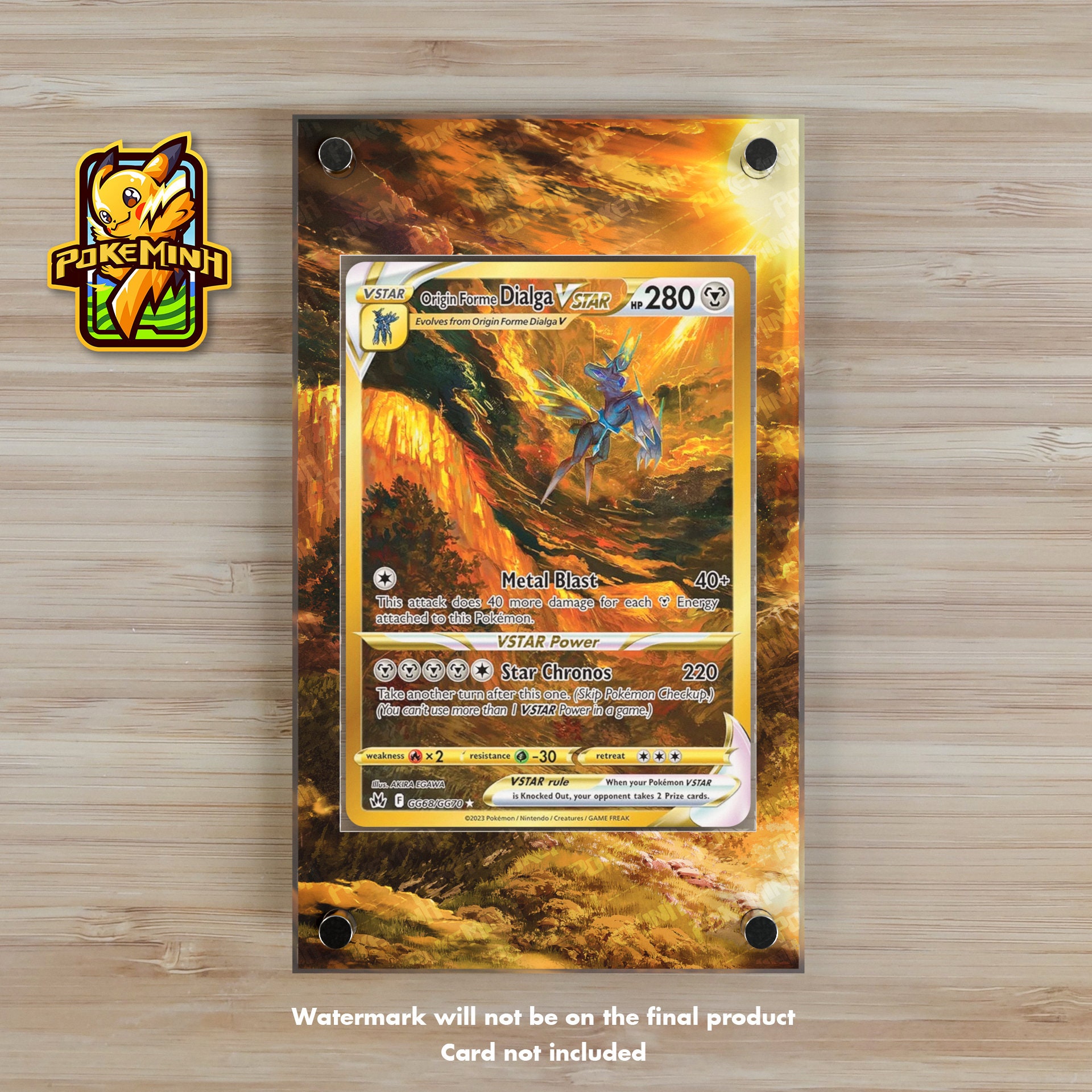 golden dialga pokemon card Origin Forme VSTAR GG68/GG70 PSA 10 [1] Metal Blast (40+) This attack does 40 more damage for each Metal Energy attached to this Pokmon Dialga VStar Pokemon Gold Foil