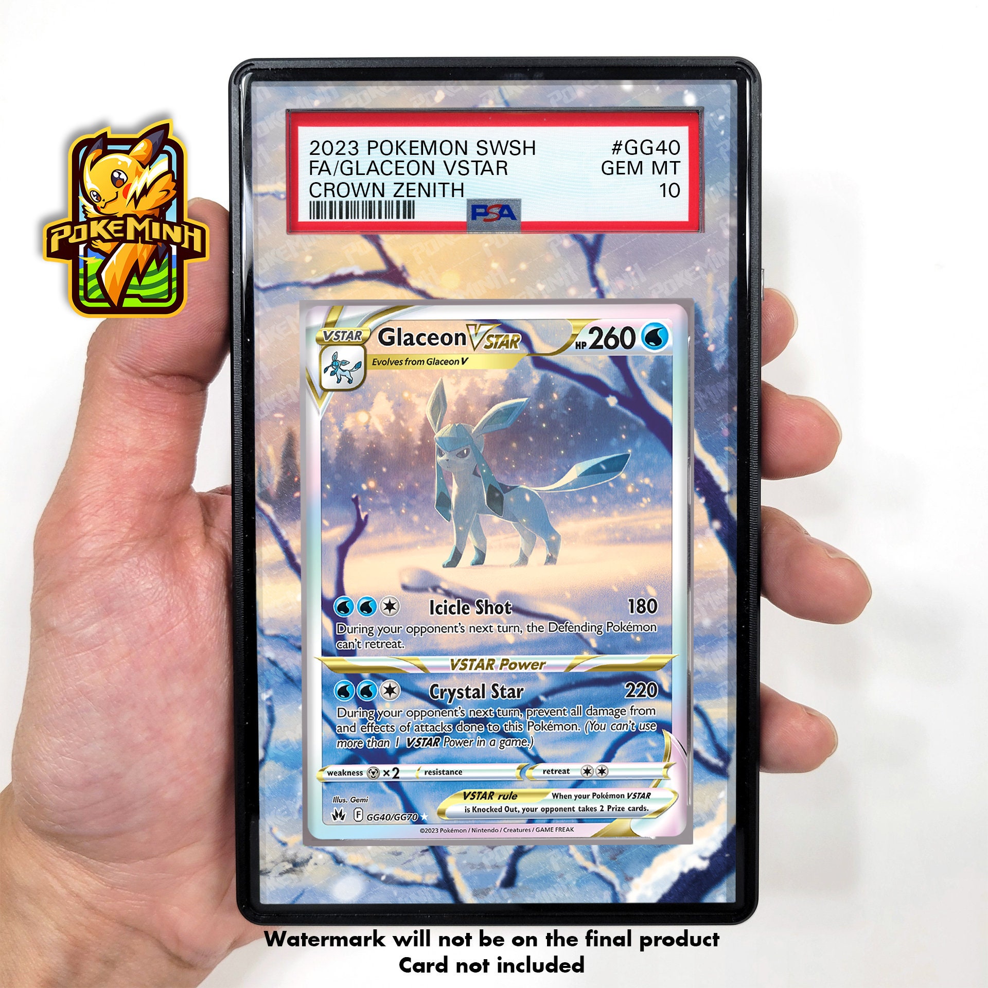 Glaceon VSTAR Alternate Art / SAR Custom Pokemon Graded
