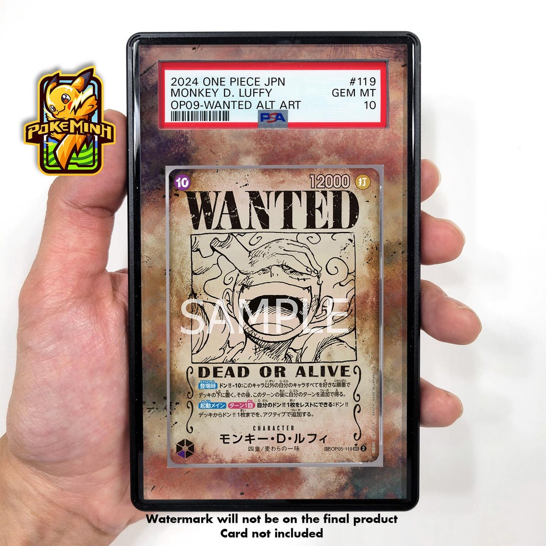 Wanted Poster Custom One Piece Graded Display Case - Etsy Israel