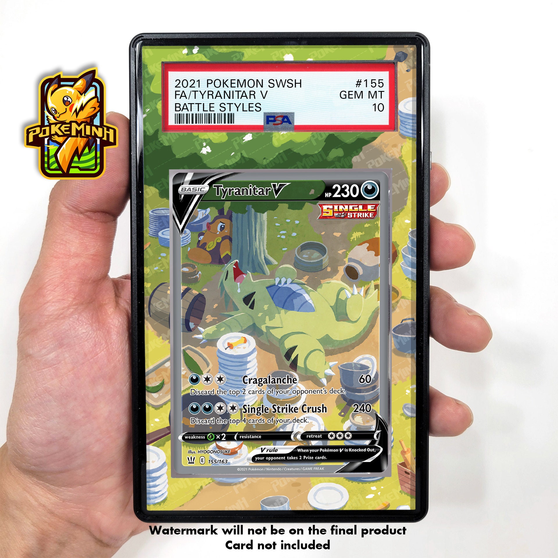 tyranitar v pokemon card #155 EXTENDED ART  Raycardza [Colorless][Colorless][Colorless] Pokemon V Strikers Tyranitar V