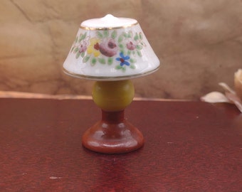 Vintage Littleton NH Souvenir Lamp – Floral Ceramic Trinket
