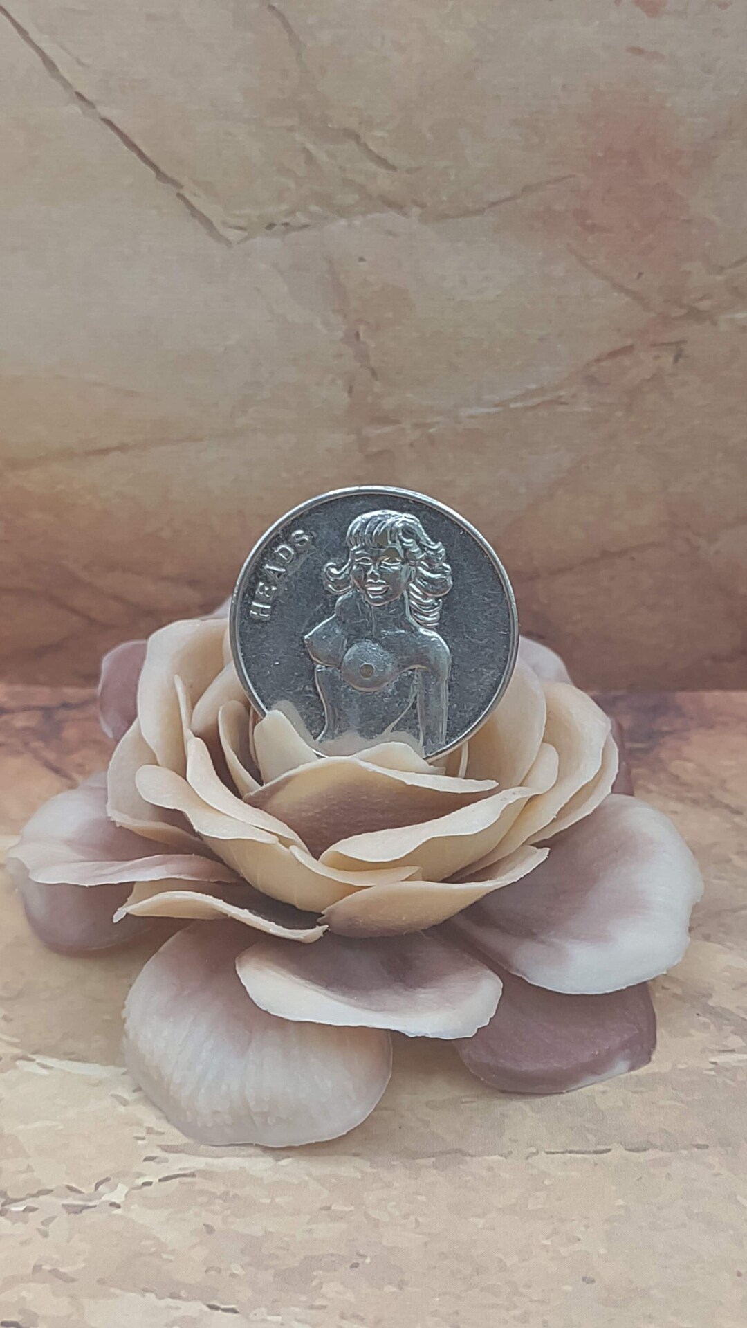 Heads or Tails Coin Topless and Bottomless Coin Pinup Coin Etsy