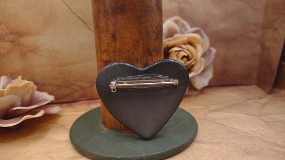 Art Glass- Glass Heart- Vintage Pin- Abstract Art… - image 2