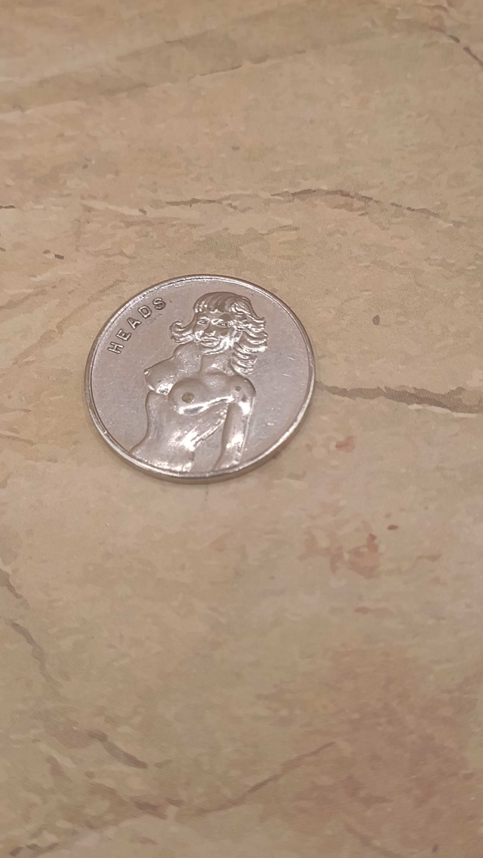 Heads or Tails Coin Topless and Bottomless Coin Pinup Coin Etsy