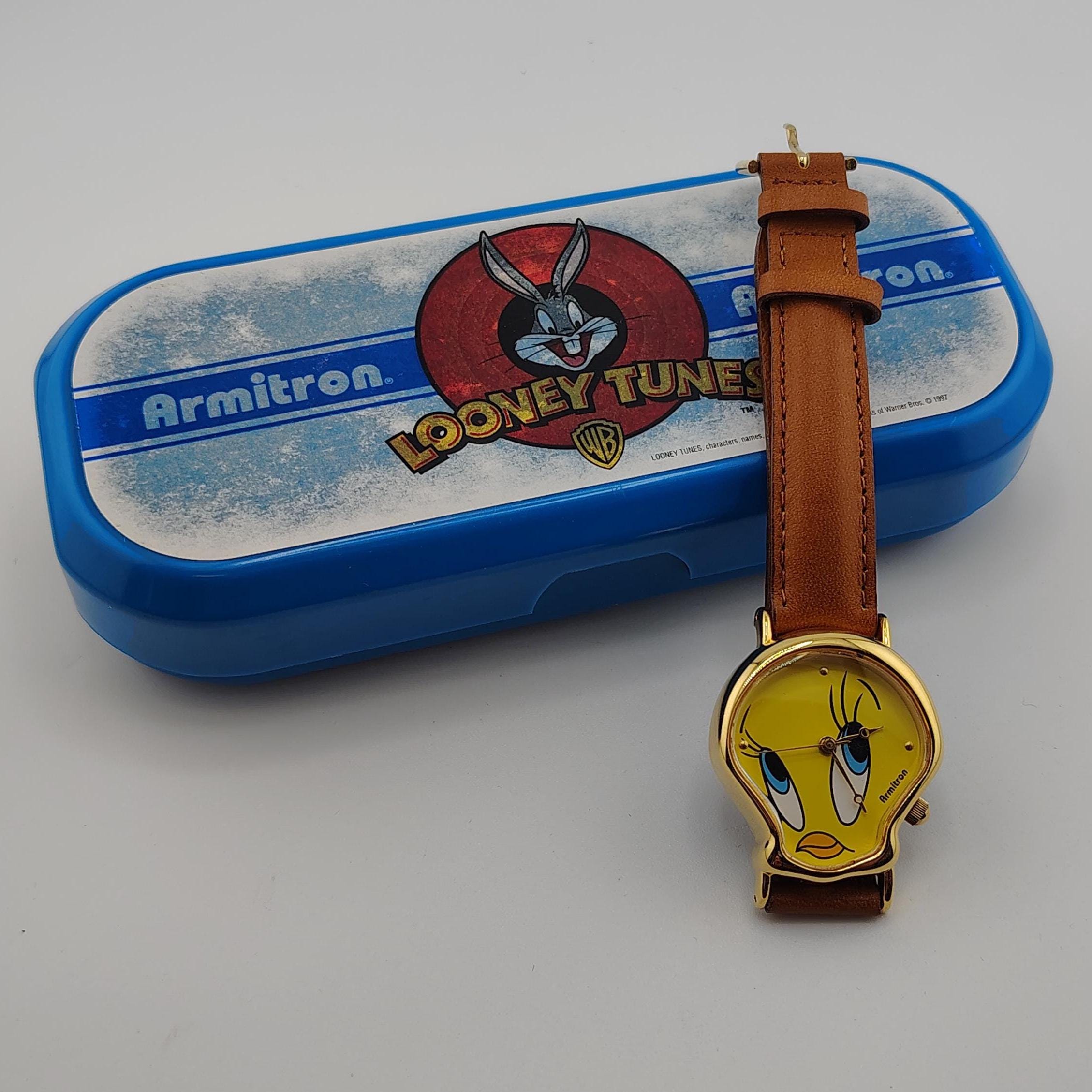 Armitron Brown Leather Strap Tweety Bird Character Watch with Gold Accents Armitron Vintage 90s Tweety Bird Winking Gold | Mercari main image 3