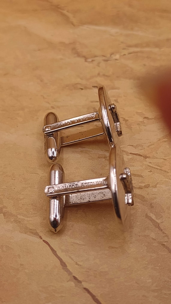 Free Mason- Masonic- Vintage Cuff Links- Silver C… - image 4