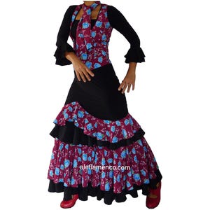 Set Flamenco dance skirt & vest, falda flamenco y chaleco  Size Small -S