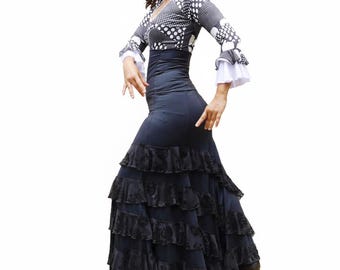 Flamenco skirt- Wide Lightweight-Roses Lace Ruffles - Falda  con volantes model coralina