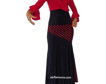 Red   overlap / crossover flamenco dance top ruffles sleeves. Size Small