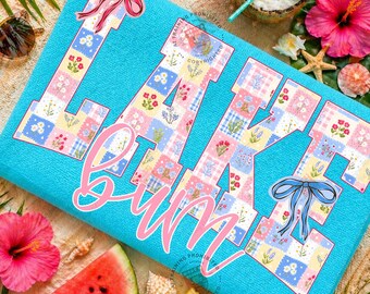 Retro sjöbum sommarvibbar kokett rosa blommigt glitter png, strandliv png, sommarblommig spets, nödställd strand png, sjöpoolflod png