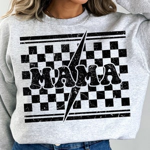 Mama Blitz Png, Mama Png, Mama Shirt Png, Mama Leben Png, Mama Sublimation, Retro Mama Png, kariertes Mama Leben Png, coole Mama PNG