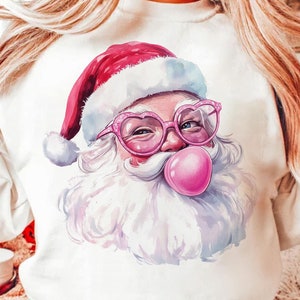 Vintage Santa,Coquette,Christmas png,Christmas designs,Christmas sublimation,Trending png,Retro Holidays png,Pink Christmas,Girly Christmas