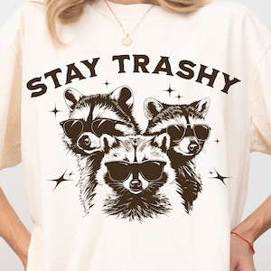 Stay Trashy PNG, Funny Raccoon Png, Opossum Png, Retro Png, Skunk Png, Funny Animals Png, Animals Lover Png, Instant Download