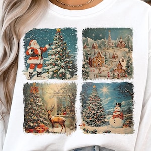 Retro Christmas PNG, Christmas Shirt PNG, Vintage Christmas PNG, Santa Claus png, Christmas Sublimation, Merry Christmas png, T-shirt design