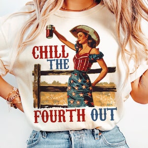 Chill the Fourth Out png, Retro 4 luglio png, America png, Giorno dell'indipendenza png, Quattro luglio png, Disegni di sublimazione, file png
