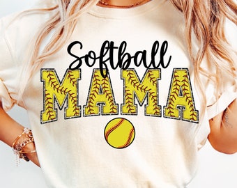 Diseño PNG de Softball Mama, sublimación PNG, retro mama PNG, diseño PNG del día de la madre, varsity mama PNG, descargable PNG, camiseta PNG, softbol PNG