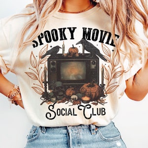 Spooky Movie Social Club PNG, Funny Halloween, Social Club Png, Spooky Season, Horror Movie, Trendy Halloween, Retro Halloween Shirt Png