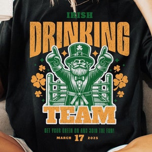 Irish Drinking Team Png, St Patricks Day Png, Funny St Patrick&#39;s Png, Retro St Patricks Day Png, Lucky Shamrock Png, Irish Png, Sublimation