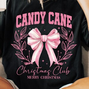 Pink Candy Cane Christmas Club Png, Christmas Coquette Png, Christmas Season Png, Funny Christmas png, Christmas Sublimation, Pink Christmas