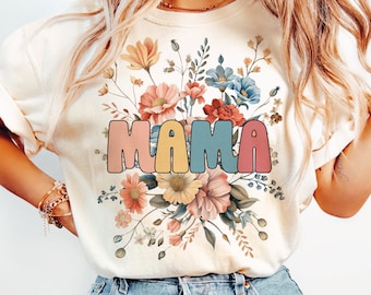 Mama sublimation designs, Mama Flower png, Floral Mama png, Floral png, Spring sublimation, Groovy mama png, Mama t-shirt designs png
