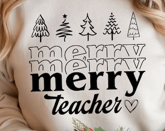 God lärare SVG, jul svg, jullärare svg, lärare svg, jultröja svg, Cricut, lärare jul, julgran svg, vinter svg